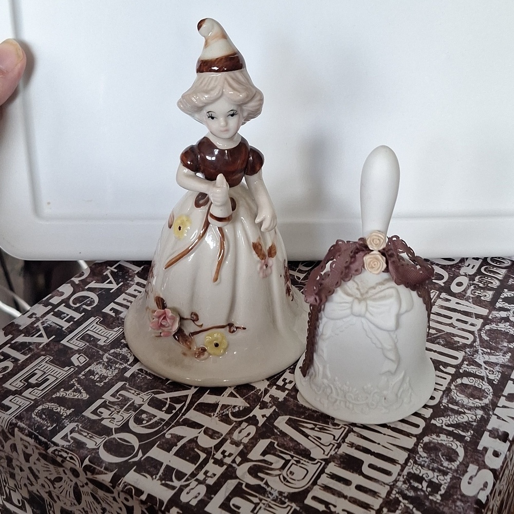 Bell Lady Figurine BELL Floral Accents Plus Another
